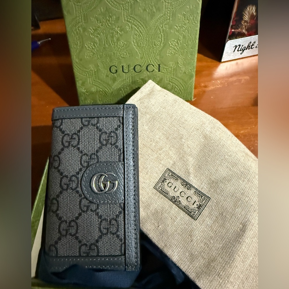 Gucci Ophidia Gray card case NWOT